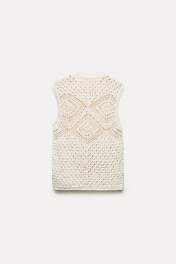 POINTELLE KNIT SLEEVELESS TOP - Zara фото 7