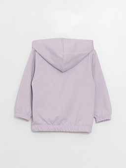 Kap??onlu Uzun Kollu Basic K?z Bebek Fermuarl? Sweatshirt - Waikiki фото 3