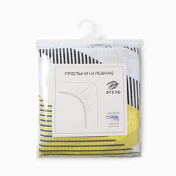 Простыня на резинке Этель Gray geometry 140*200*25, 100% хлопок, бязь, 125г/м2 фото 9