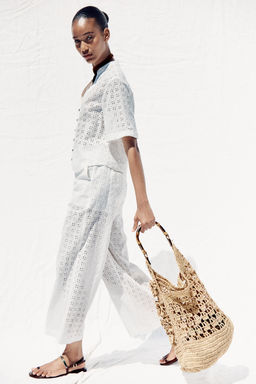 CULOTTE TROUSERS WITH CUTWORK EMBROIDERY - Zara фото 12