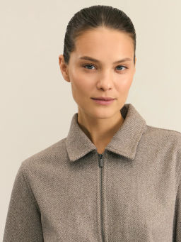 Укороченный жакет на молнии / Zarina  фото 6