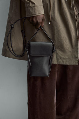 LEATHER CROSSBODY BAG - Zara фото 8