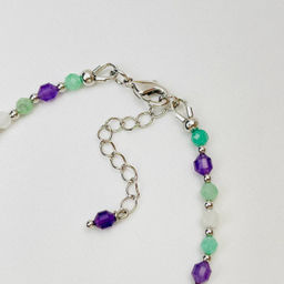 Браслет для Близнеца из Аметиста,Берилла и Лунного камня - Радуга самоцветов фото 3