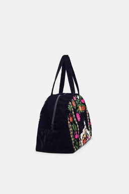 VELVET TRAVEL BAG WITH EMBROIDERY - Zara фото 5