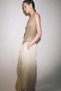 ZW COLLECTION PLEATED WIDE-LEG TROUSERS - Zara фото 16