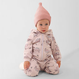 Шапка детская «Крошка Я», размер 46-48 см, пудровая