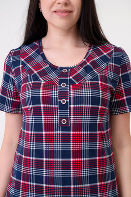 Туника женская из кулирки Наина красный макси - Амадэль фото 7