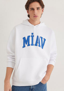 Miav Bask?l? Kapusonlu Sweatshirt - Mavi фото 2