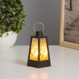 Фигурка светящаяся RISALUX «Привидение», LED-ночник, 3×LR1130, чёрный, 4.4×4.4×9.4 см