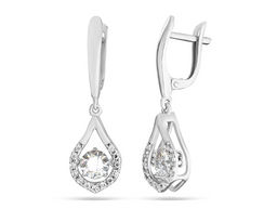 Серьги из серебра куб.циркон., А-2129452/9