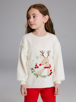 Y?lba?? Temal? K?z ?ocuk Triko Kazak ve Tayt