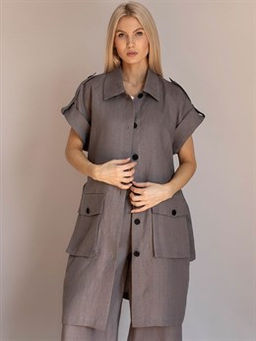 жилет лен - Волтри фото 2