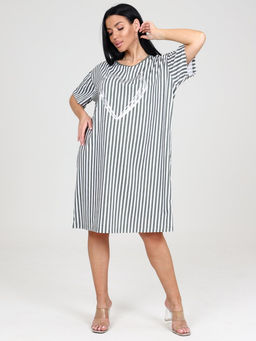 635- ТУНИКА ЖЕНСКАЯ (Хаки полоса) - А-дина фото 3