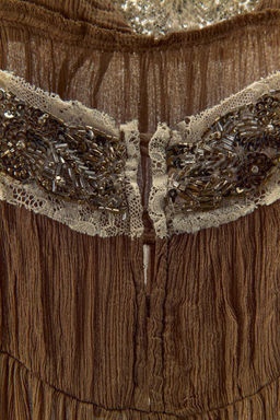 BEADED LACE PLISSE DRESS - Zara фото 8