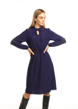 ПЛАТЬЕ ПЛ535 В МЕЛКИЙ ГОРОШЕК Ткань софт