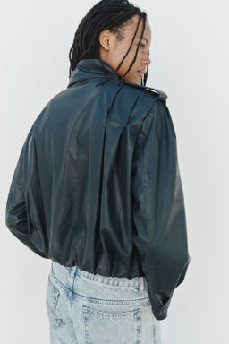 Cazadora oversize con cuello chimenea - H&m фото 7