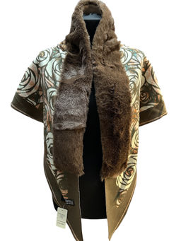 Платок-накидка с мехом