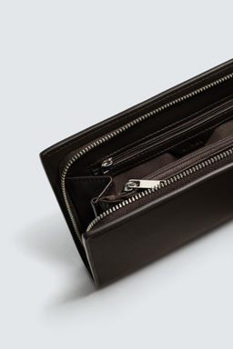 Портмоне Zara Cartera XL Textura коричневое
