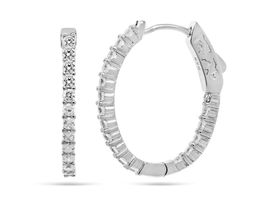 Серьги из серебра куб.циркон., ТЦС-КНГов-23мм