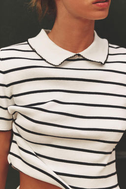 KNIT TOP WITH PIPING - Zara фото 16