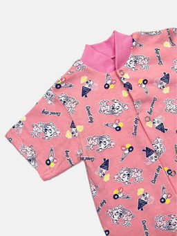 Комбинезон супрем с коротким рукавом, арт.C-KB155-SU, цвет розовый - Мамин малыш фото 2