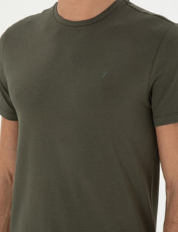 Khaki Slim Fit Basic T -For - Cacharel фото 7