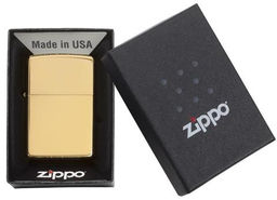 Зажигалка ZIPPO классическая с покрытием Глянцевая латунь | Classic High Polish Brass 254B  фото 4