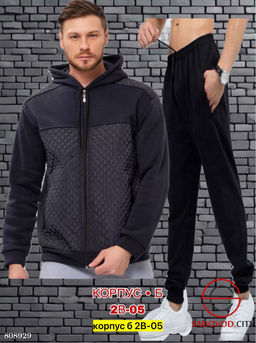 Костюм для мужчин, состоящий из штанов с начесом и теплой толстовки из флиса - Bruno фото 6