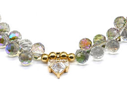 Чокер из циркона капля 10*8мм цв.хамелеон, 39см