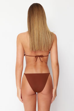 TRENDYOLMILLA Kahverengi Biyeli Brazilian Bikini Alt? TBESS22BA0232  фото 19