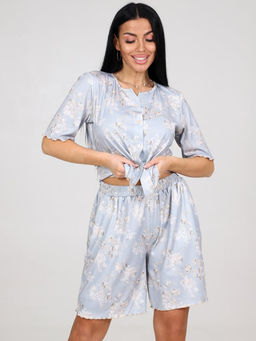 429 ДОМАШНИЙ КОСТЮМ ЖЕНСКИЙ (шорты) (Голубой) - А-дина фото 2