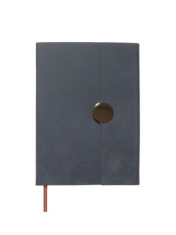Ежедневник недатированный формат А5, с клапаном, 96 листов, в линейку, пвх, серый