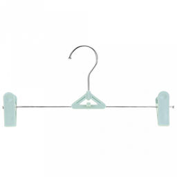 Вешалка-прищепка 29см "Мода" металлический корпус, прищепки пластик, с крючком, цвета микс (Китай)