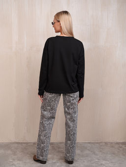 Лонгслив женский черный