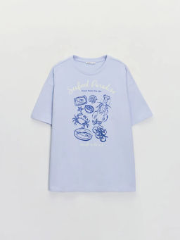 Футболка свободного кроя с принтом ZR2605023408-41 / Zarina