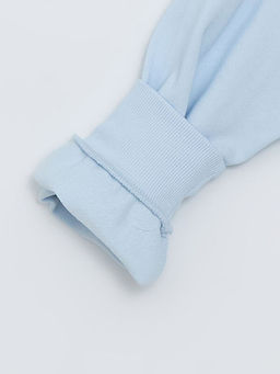 Kap??onlu Bask?l? Uzun Kollu K?z ?ocuk Fermuarl? Sweatshirt