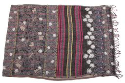 Палантин с вышивкой (шерсть вареная) № Тк906/126 - Ганг фото 2