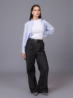 Женские Брюки широкие палаццо. С046 Черный от фабрики Спортсоло