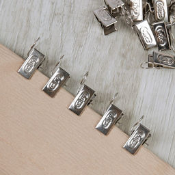 Цена за 4 шт. Зажим для штор, 32×11 мм, 20 шт., цвет серебряный