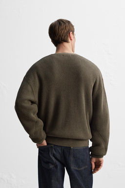 RELAXED FIT COTTON BLEND CARDIGAN - Zara фото 3