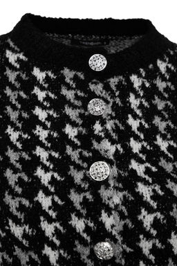 TRENDYOLMILLA Ekru Buklet Iplikli Desenli Ceket Gorunumlu Triko H?rka TWOAW24HI00277  фото 14