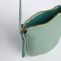 Сумка женская кросс-боди на молнии, 14×3.5×17 см, зелёная