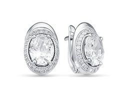 Серьги из серебра куб.циркон., В10-0574