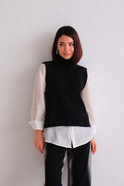 Martichelli Жилет вязаный чёрный  фото 7