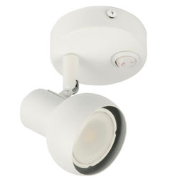 DLC-S621 GU10/B WHITE Светильник декоративный накладной, серия Sotto. Без лампы, цоколь GU10. Выкл. на корпусе. Металл. Белый. TM Fametto