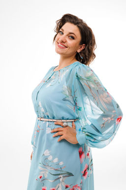 Платье ANELLI 1213 голубой