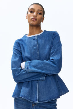 Collarless peplum jacket - H&m фото 4
