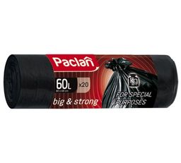 Мешки для мусора BIG & STRONG 60л 68 х 80см 20шт.(ПВД) (чер.) - Paclan фото 2