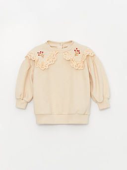 Bebe Yaka K?z Bebek Sweatshirt ve Pantolon 2li Tak?m - Waikiki фото 2