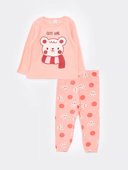 Bisiklet Yaka Uzun Kollu K?z Bebek Pijama Tak?m?